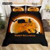 Happy Halloween Duvet Cover King Pumpkin Lantern Camping Car Bedding Set For Kids Boys Girl Bedroom Cartoon Festival Quilt Cover