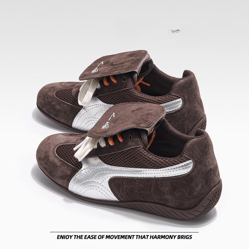 

Толстые кроссовки Agande с длинным язычком в стиле ретро, повседневные кроссовки с цветными блоками 40 темно-коричневого