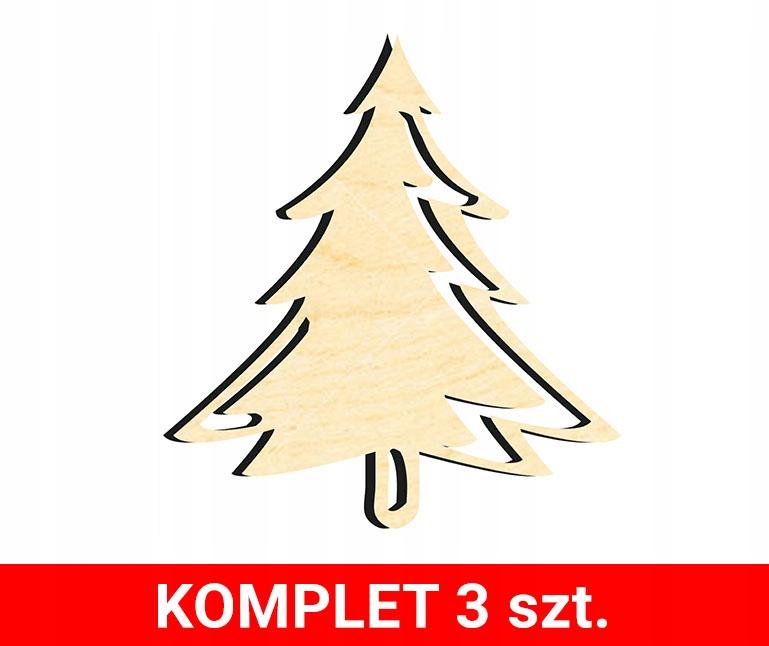Wooden Christmas tree decorations Z29 3 pcs.