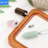 Natürlicher Kristall Sechseck Säule Aromatherapie Ätherisches Öl Flasche Anhänger Personalisierte Mode Parfüm Flasche Halskette Halskette