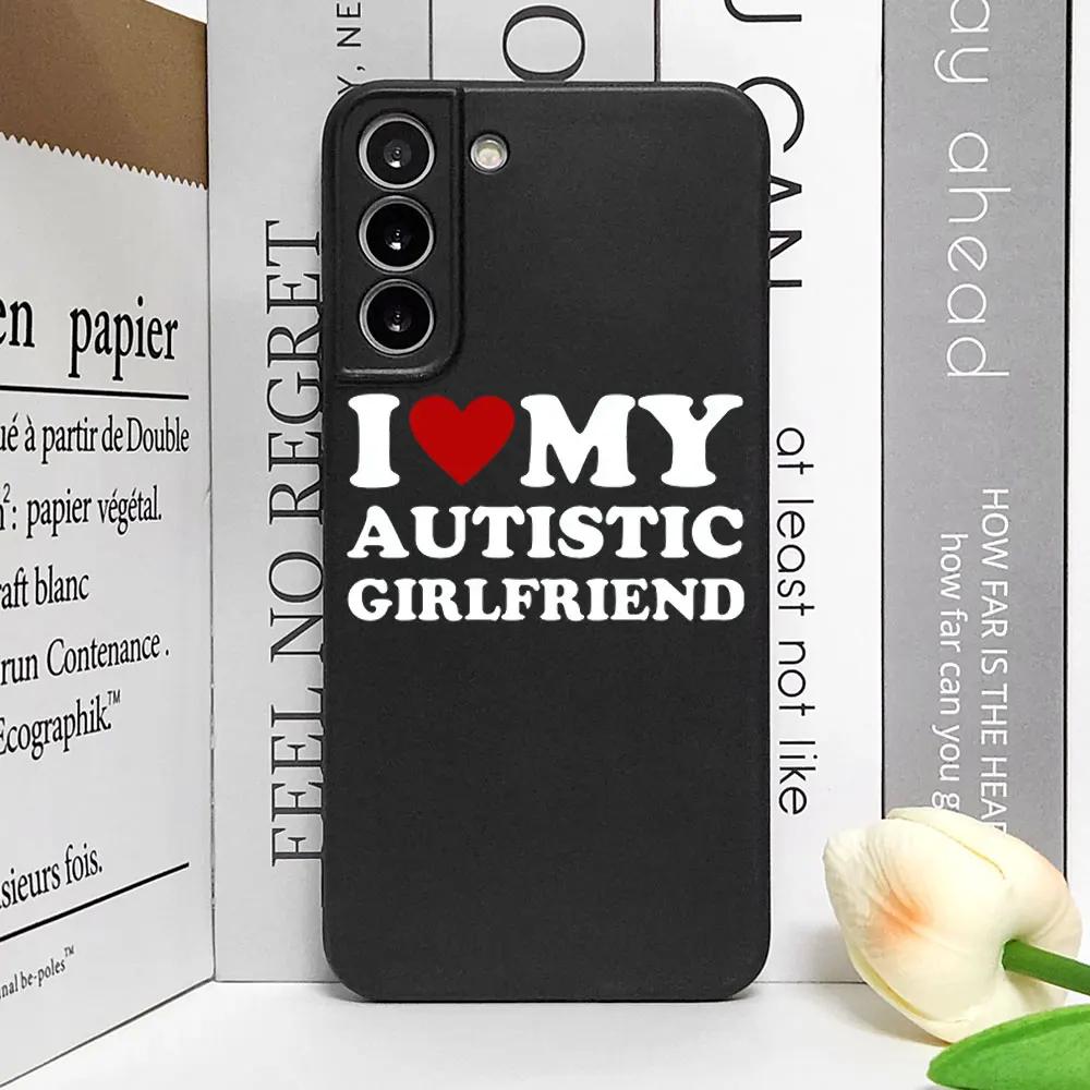 Cute I Love My Girlfriend Boyfriend Phone Case for Samsung S25 S24 S22 S20 S21 Plus Ultra Cover for Samsung Galaxy S23 FE Shell