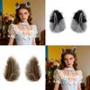 2Pcs Plush Animal Ear Headband Hairpin For Women Girls And Kids Soft Hair Accessory For Cosplay Party Halloween