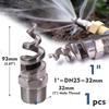 8-size Spiral Nozzle Sprayer 316 Stainless Steel Atomizer Outdoor Agricultural Irrigation Garden Watering Industry Dust Removal