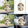 Squirrel Acrylic Car Pendant Couples Keychain Decoration For Car Interior Decor