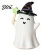 Reading Ghost Decoration Halloween Resin Figurine Creepy Witch Hat Statue Decor Pumpkin Ornament for Holiday Party