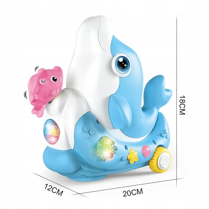Electric Dolphin Toy with Music and Lights with Ball for Kids Rides