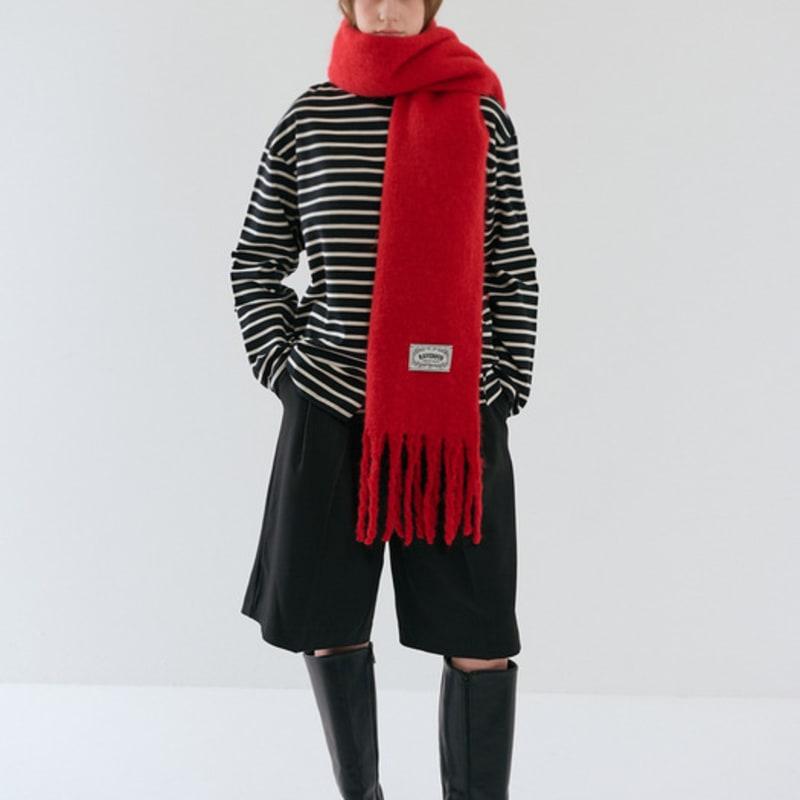 RAVEROUS Weicher gebürsteter Schal_Rot