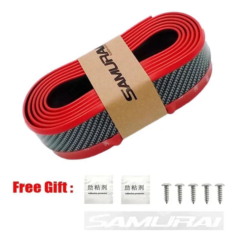 Car Bumper Lip Stickers Soft Carbon Fiber Car Rubber Bumper Strip Outside Bumper Front Lip Car Bumper Protectors