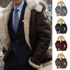 Top Winter Jacket Thick Fur Faux Leather Jacket Men's Overcoat