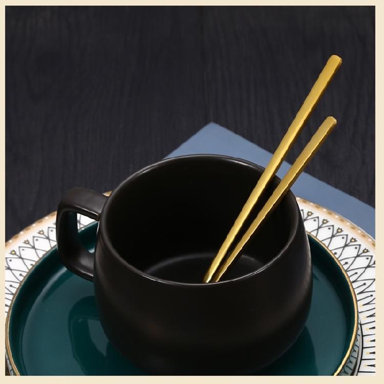 Stainless Steel Coffee Spoon Round for Head Spoon Korean Style Vintage Teaspoons