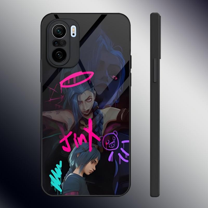 Arcane Jinx Phone Case Tempered Glass for Xiaomi 11T 10 12 10T 11i Redmi Note 11 9T 9A 9 8 10 11S Lite Pro Poco F3 Cover