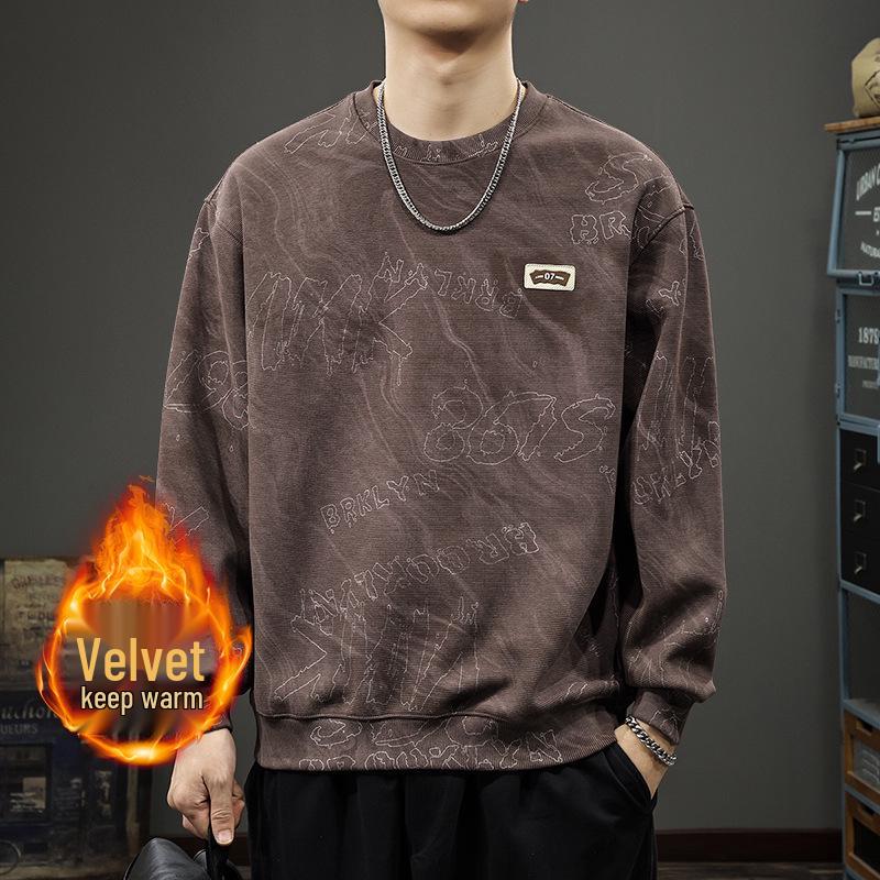 2025 Men's Rascally Cool Cloud Dye Washed Hoodie - Heavyweight Long Sleeve Casual Jacket for Spring & Autumn