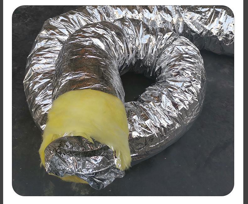 200mm Diameter Extendable Flexible Duct for Central Air Conditioning Ventilation with Reinforced Insulation