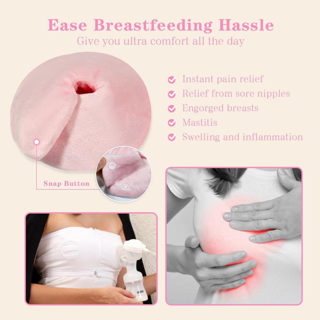 Breast Therapy Pad Hot Cold Breast Gel Bead Ice Packs Breast Cooling/Heat Pads Relief for Breastfeeding, Nursing Pain, Mastitis