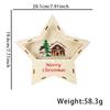 Wooden LED Five Point Star Christmas Tabletop Decor Light Up Night Lamp Holiday Centerpiece For Kids Home Desk Display Cozy Gift