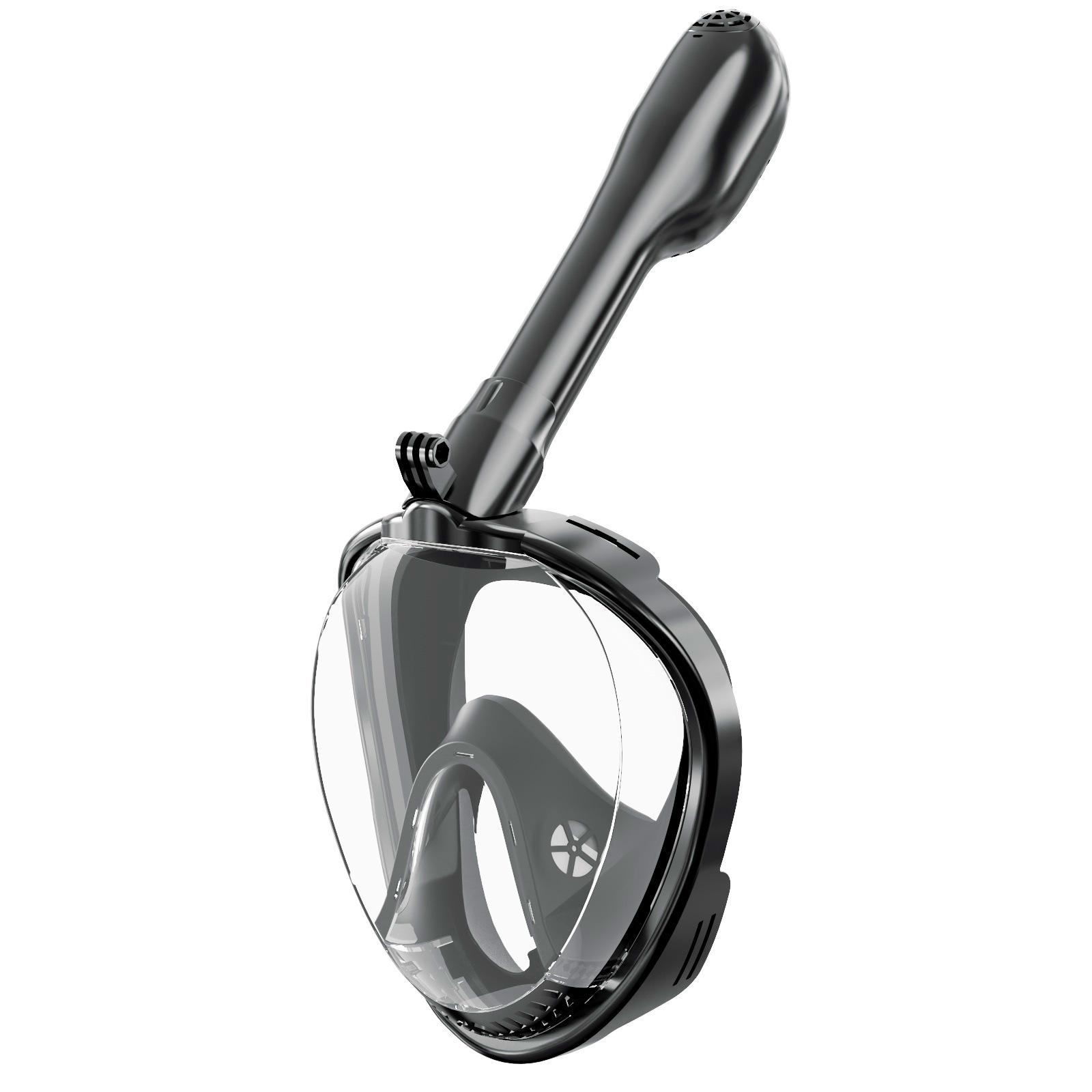 

Маска для снорклинга HD Dry Top с защитой от захлебывания и мягкой дыхательной трубкой L/XL Adult Large - Men чёрный