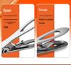 In-Stock Stainless Steel Anti-Splash Nail Clippers for Thick or Hard Nails - Ideal for Elderly, Large Opening Design