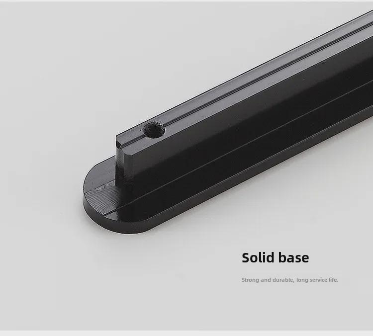 Modern Black Aluminum Alloy Extended Cabinet Handle