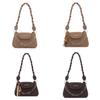 Street Style Small Chain Shoulder Bag With Magnet Closure For Daily Use
