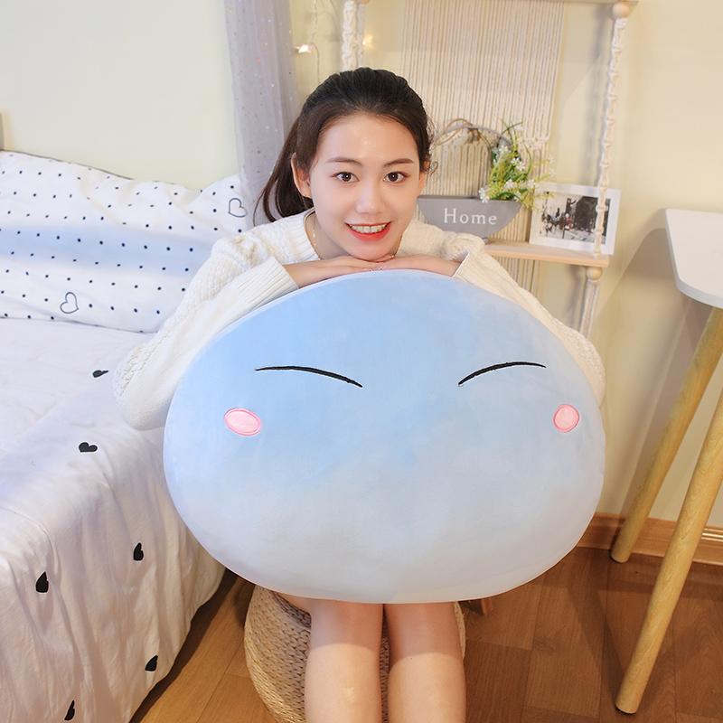 Rimuru Tempest Plush Toys Expression Slime Shy Throw Kawaii Pillow Anime Stuffed Plushies Back Cushion Soft Kid  Adults Toy Gift