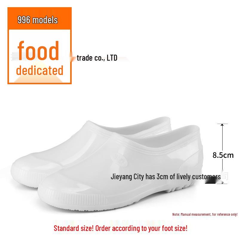 Pánské bílé gumové vysoké holínky do půli lýtek a nízké nazouvací pracovní boty