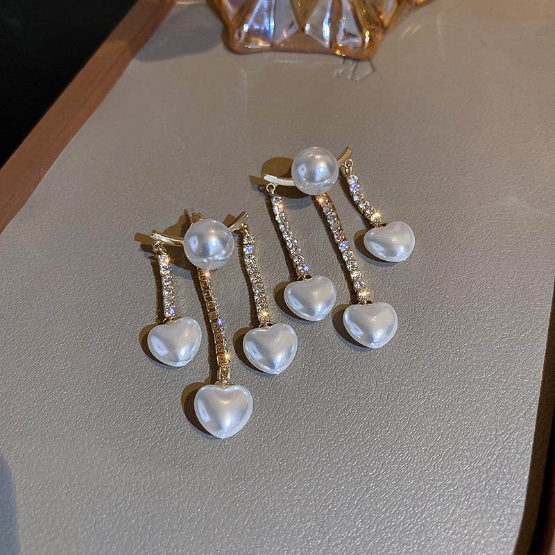 S925 Silbernadel Luxus Diamant Quaste Ohrstecker - Damenschmuck für Gesellschaftsdamen Hängeohrringe