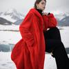 Winter New Women's Imitation Fur Coat Light Slim Knee Fashion Plush Long Imitation Mink Coat
