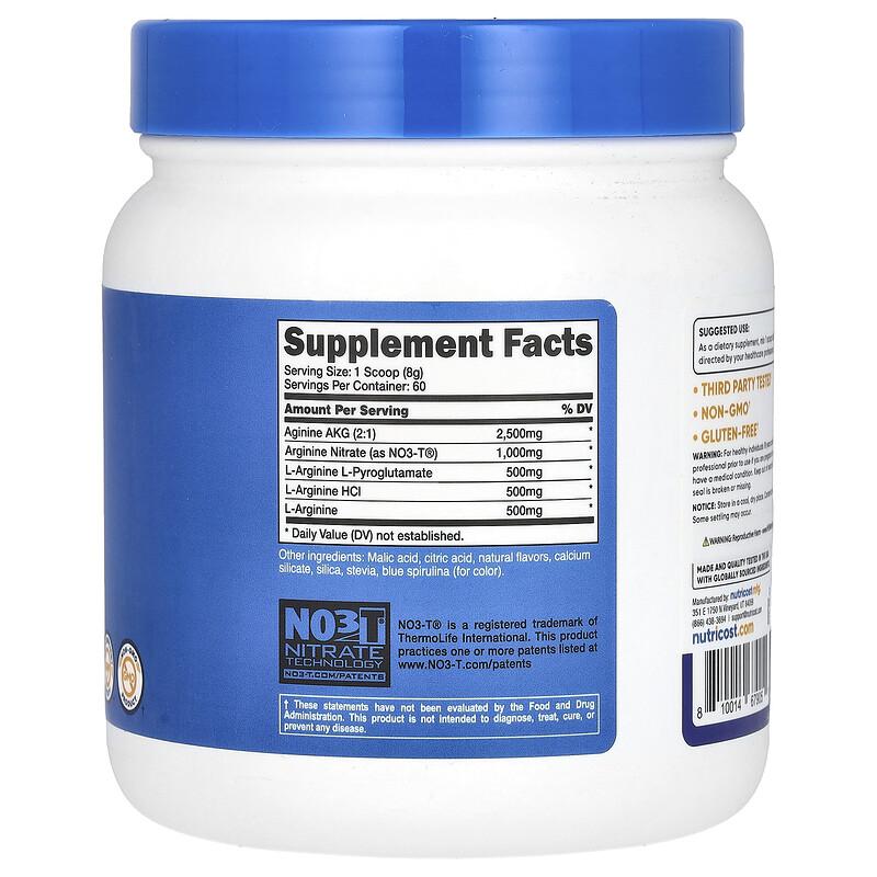 L-Arginine Complex, Blue Raspberry, 16.7 Oz (468 G)
