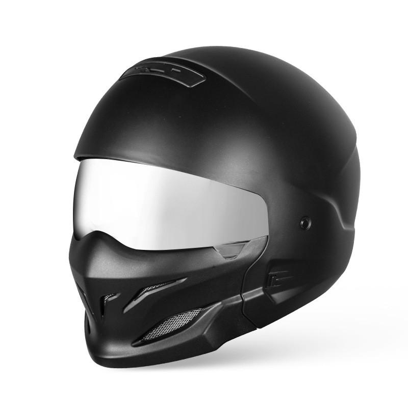 Vintage-Style Motorcycle Helmet With Bluetooth Support 3C Certified ABS Full Face Adults