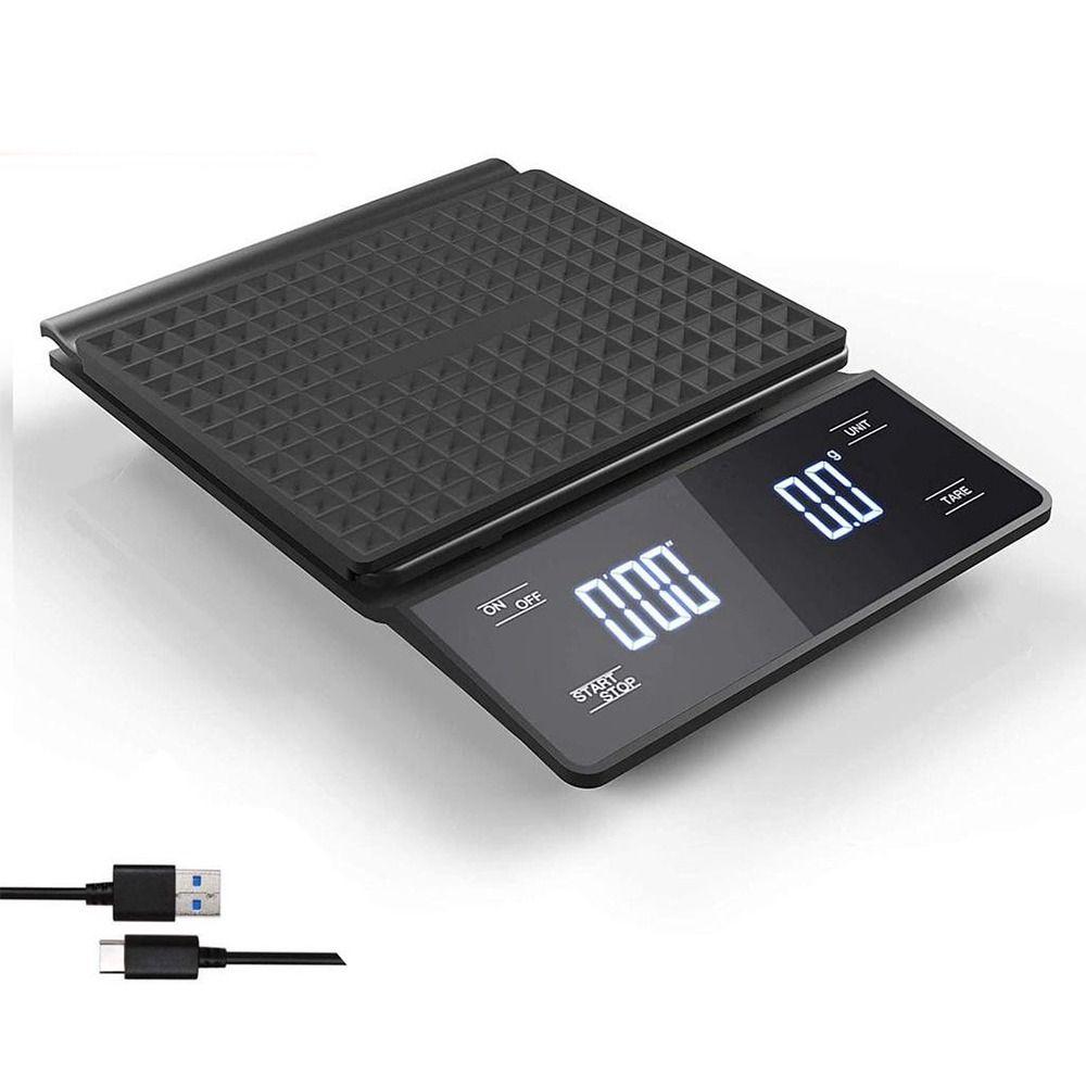 Hot LCD Display Kitchen Scales With Timer 3Kg/0.1G Electronic Scale Pour Over Drip High Accurate Espresso Scale Home Kitchen