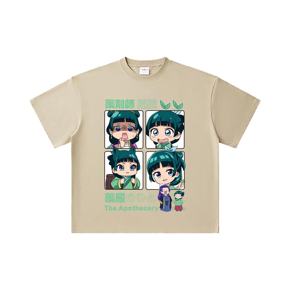 260 GSM Double Yarn 32 Count 100% Cotton Apothecary Diaries V3 Print Unisex Heavy Cotton T Shirt