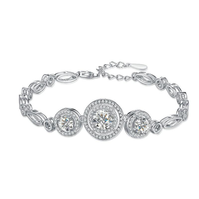 InLove Fine Jewelry Set Iced Out 925 Sterling Silver VVS Moissanite Ring Bracelet Necklace Jewelry Set GRA Certificated