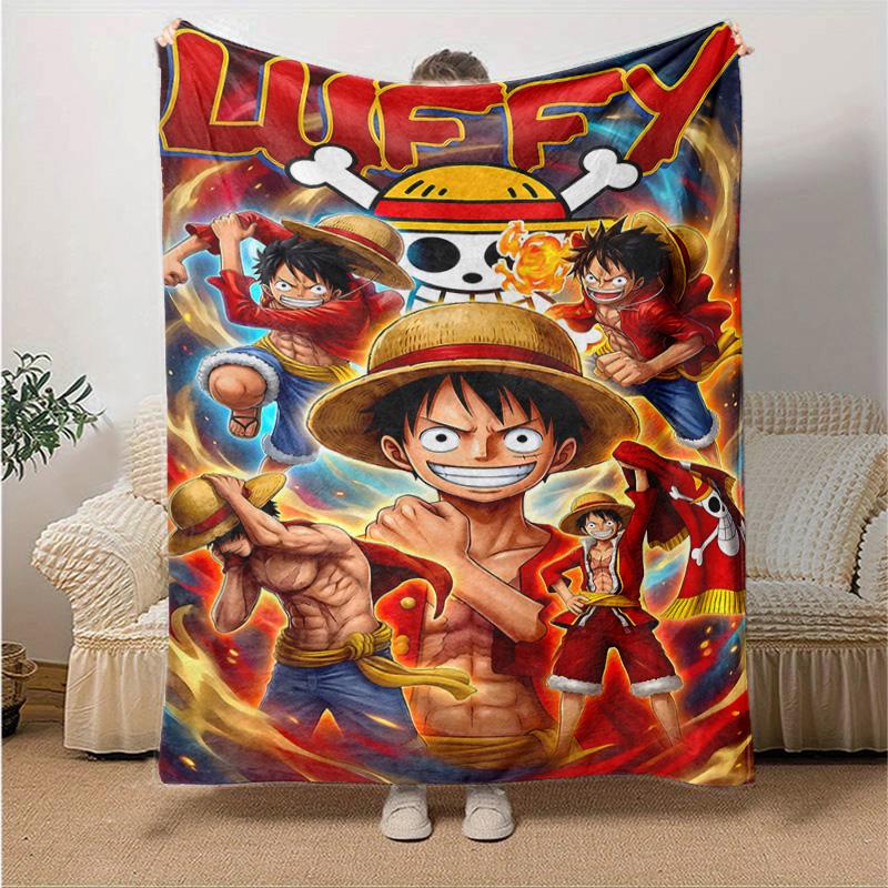 1pc One Piece Season Adventure Soft Throw Blanket Flannel All Season Light Weight Living Room/Bedroom Warm Blanket. M7270130