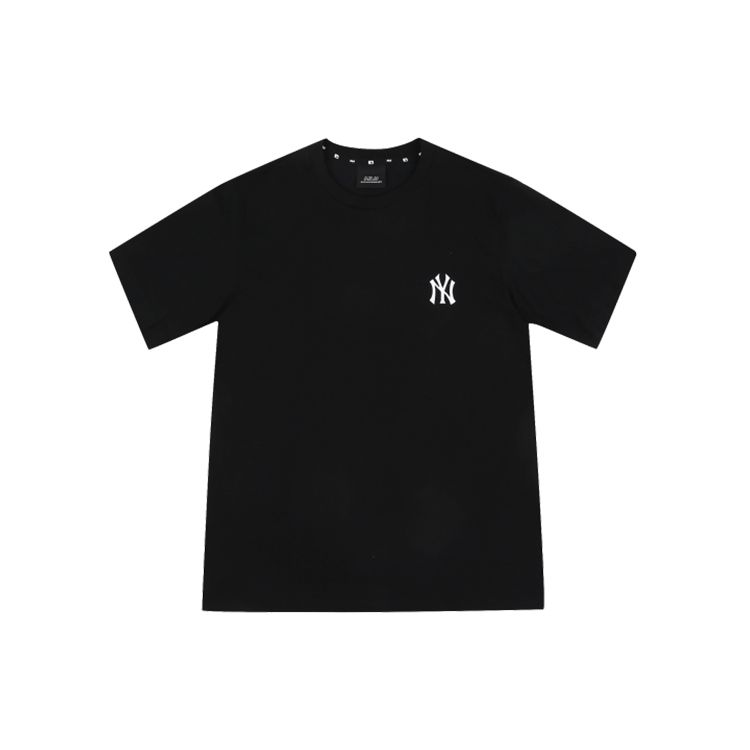 MLB New York Yankees Large Round Neck Printed Short Sleeve T-Shirt Unisex T-Shirts Black 31TS03031-50L
