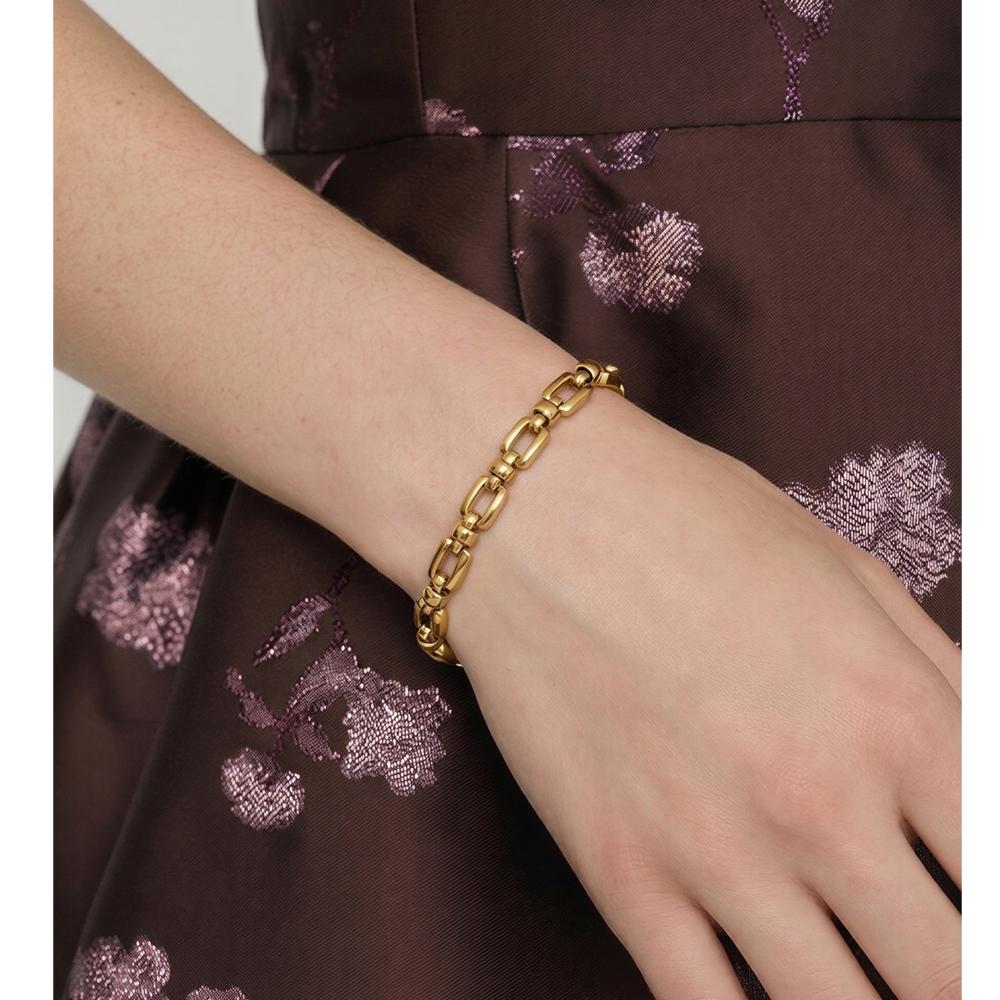Yhpup Edelstahl Metallkette Hochwertiges Armband Armreif Mode Personalisiert Wasserdicht Handgelenkschmuck Bijoux für Damen