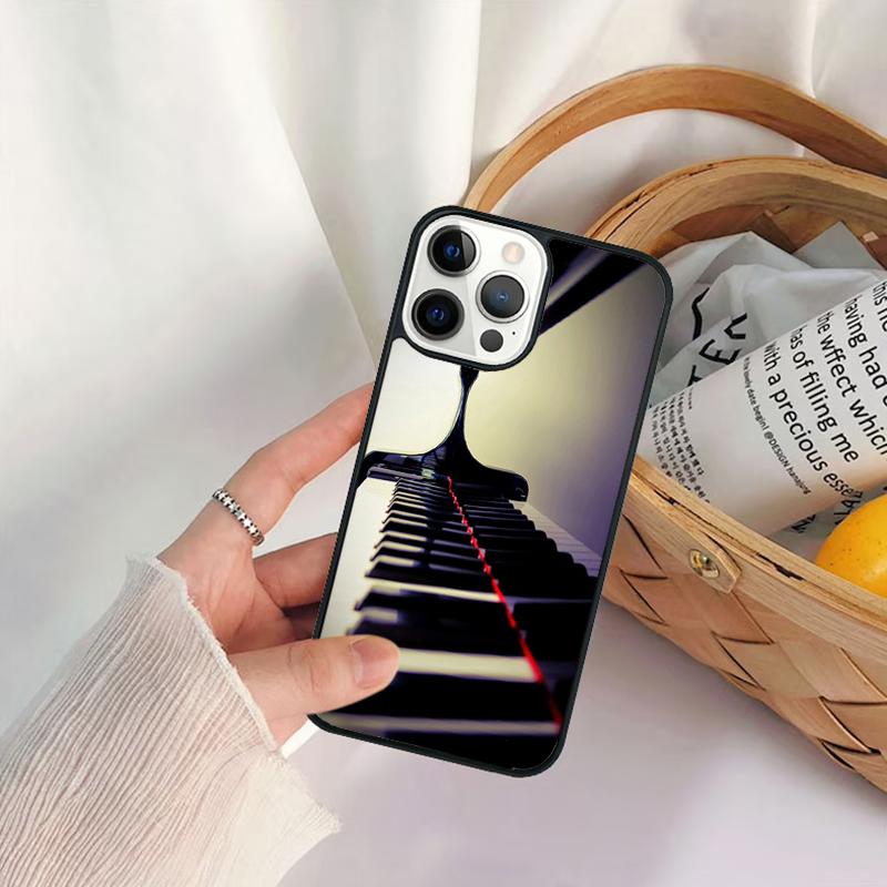Piano Keys Music Keyboard Phone Case For iPhone 17 Air 16 15 14 11 12 13 Pro  MAX Plus coque Cover Shell