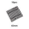 10pcs Ultra-hard Magnetic Phillips Head Screwdriver Electric Drill Tungsten Carbide Bit Set