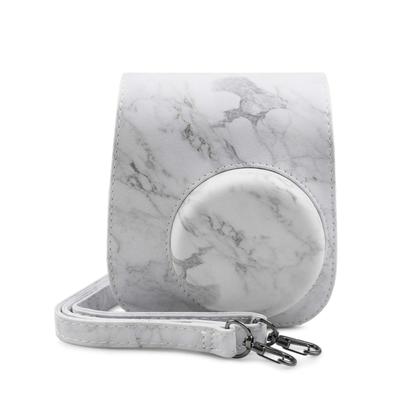 Kinokoo Instax Fujifilm Instax Mini11 Case Instax Mini11 Camera Case Instax Protective Case with Shoulder Strap PU Leather Case, (gray Marble)