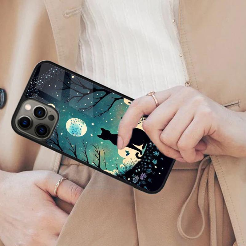 

Black Cat Cartoon Cute Magnetic Phone Case For APPLE iPhone 17 Air 16 14 13 12 Pro Max 15 Plus Wireless Charge MagSafe Cover iPhone 14