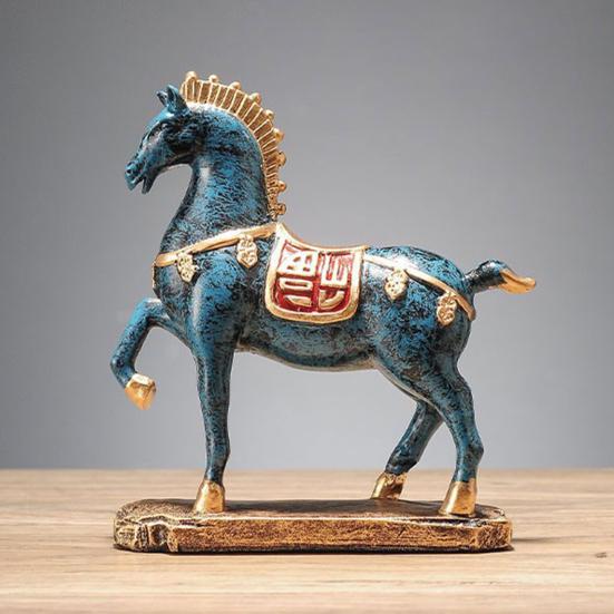 Simulated Horse Figurine Realistic Miniature Pony Resin Statue Animal Sculpture Decoration Ornament Housewarming Gift