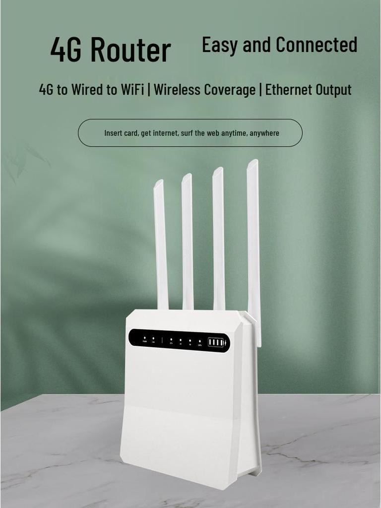 4G LTE Wireless SIM Router with Optional Battery CAT7 for Home Use