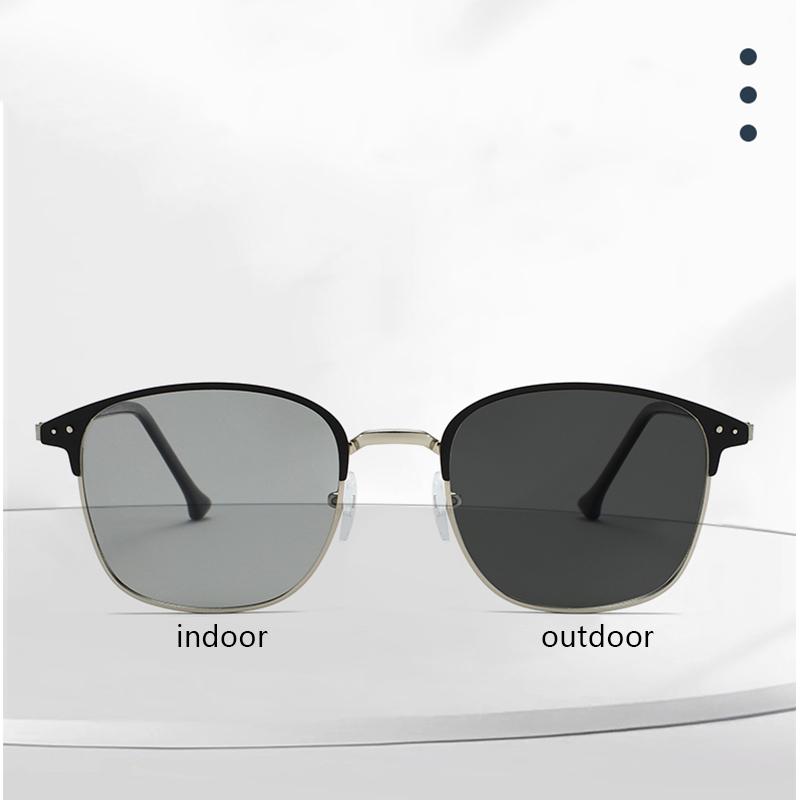 New Metal Frame Personalized Square Color Distortion Sunglasses Versatile For Men And Women Uv Sunglasses 1924