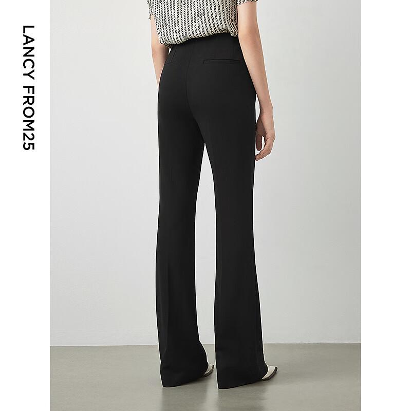 Langzi Retro High-Waist Wide-Leg Flared Suit Pants