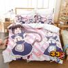 3D Print Anime Kawaii Girl World Dai Star Bedding Set Printed Duvet Cover Sheet Pillowcase Soft Quilt Cover Full Queen King Size
