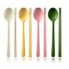 8Pcs Colorful Silicone Cutlery Set Sushi Sticks Dinner Spoon Set Dinnerware Korean Chopsticks Dessert Spoon Flatware Set