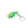 Creative 3D Printing Chameleon Keychain Pendant Multi-Joint Movable Simulation Animal Bag Charm Accessories Kids Gift Toys