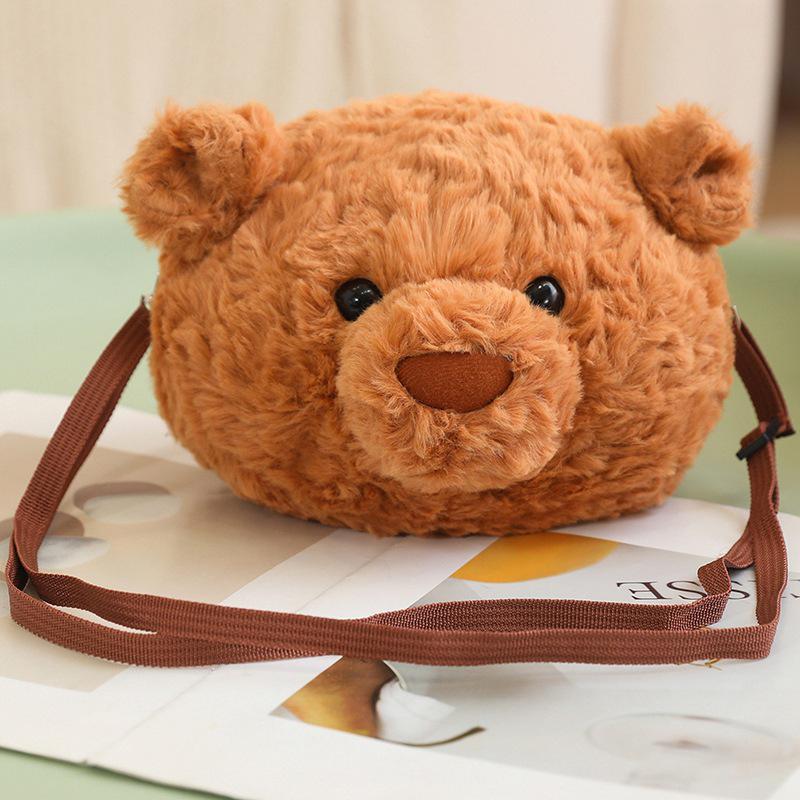 Barcelona Cute Cartoon Bear Plush Doll Backpack & Women’s Crossbody Bag - Little Bear & Pink Pig Design