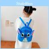 Cute Cartoon Kids Backpack Soft Little Girl Parent-child Bag Blue Canvas Urban Simple Style