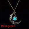 Fashion Xmas Gifts Luminous Necklace Silver Plated Glow In The Dark Moon&Pumpkin Pendant