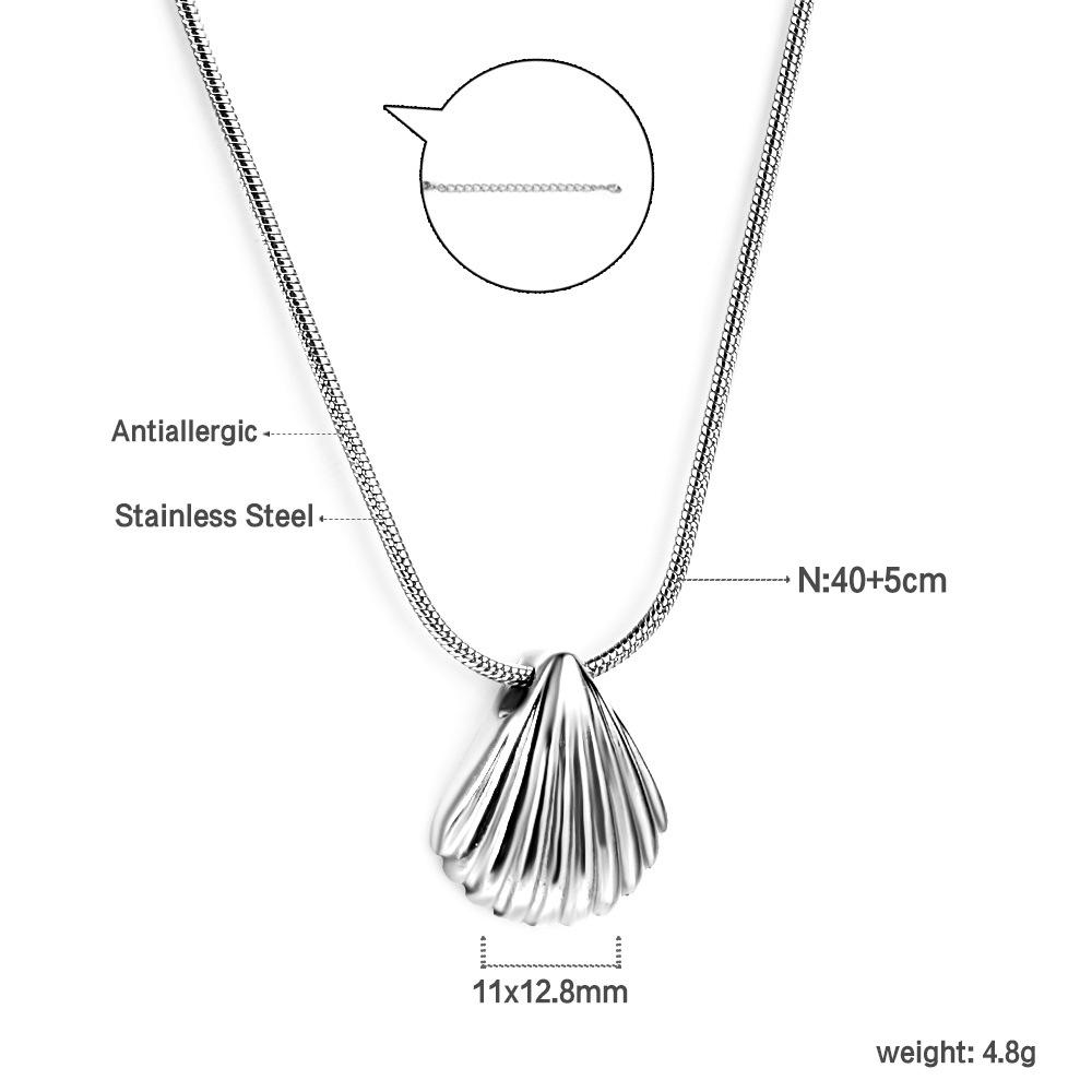 Ocean Shell Necklace Women's Fashion Versatile Light Luxury Design Bracelet Stainless Steel Jewelry
